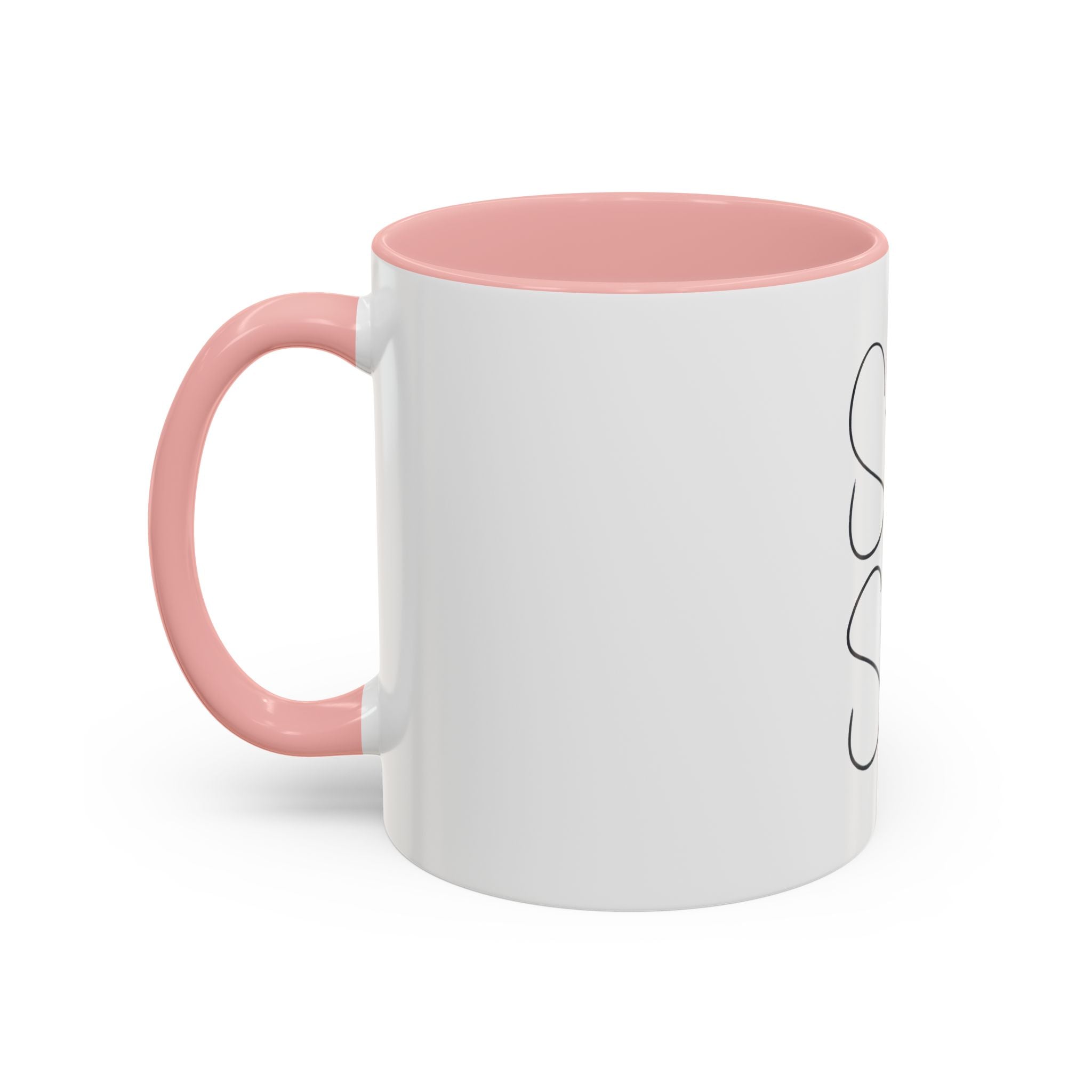 Simple Sugar Accent Coffee Mug — Minimal Script Ceramic 11/15oz