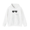 Hoodie — Minimal Sunglasses Graphic "Never Complicated"