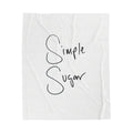 Simple Sugar Velveteen Plush Blanket – Cozy Script Throw Blanket