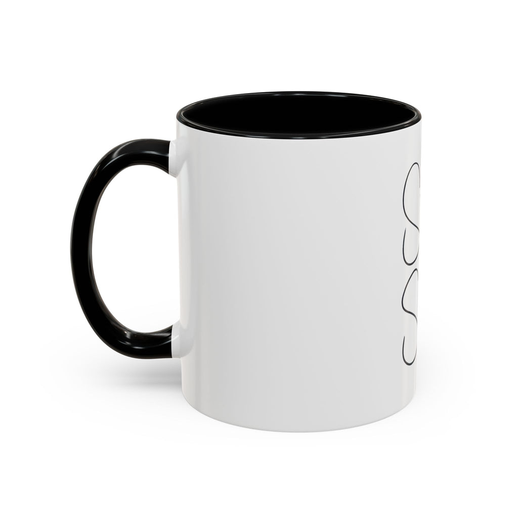 Simple Sugar Accent Coffee Mug — Minimal Script Ceramic 11/15oz