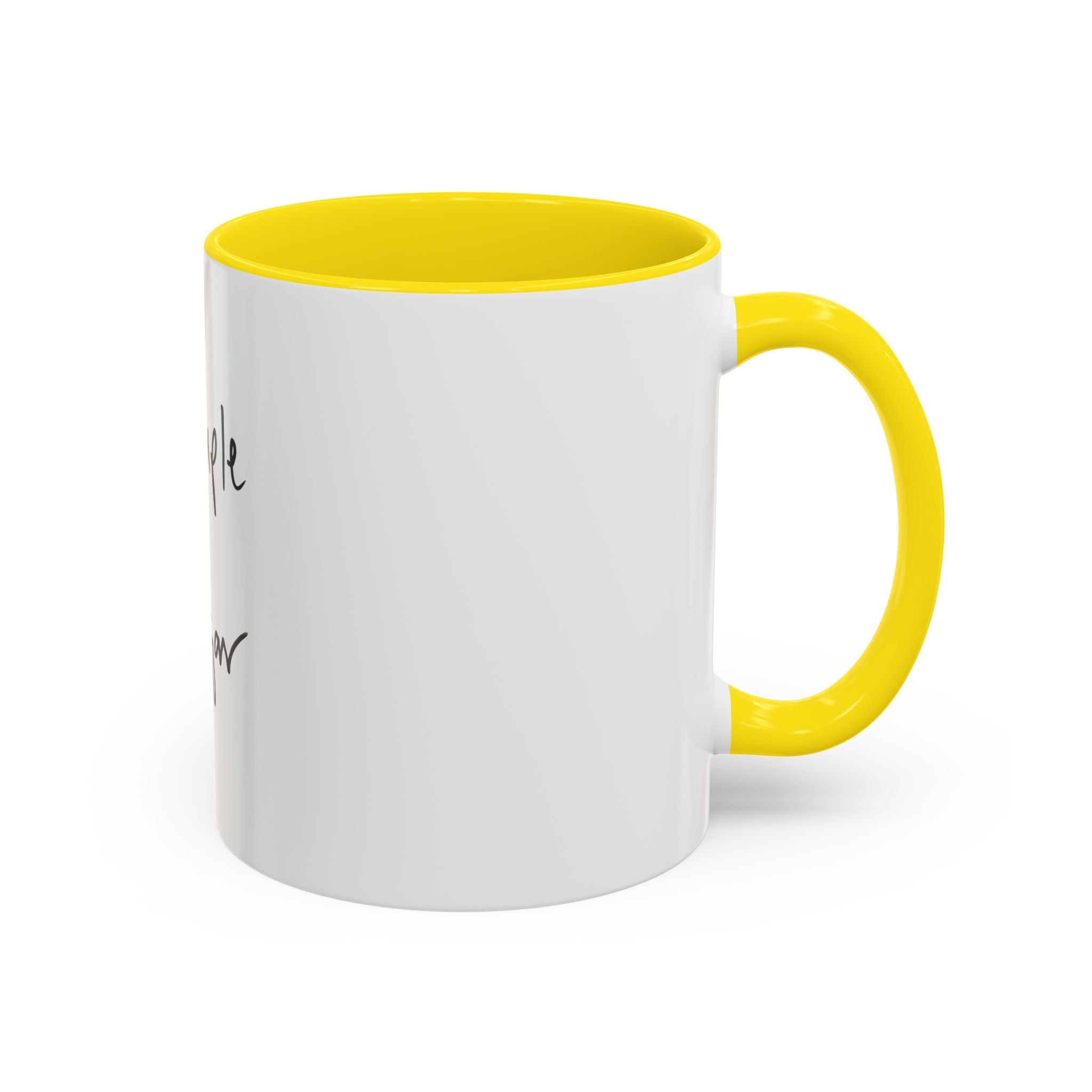 Simple Sugar Accent Coffee Mug — Minimal Script Ceramic 11/15oz