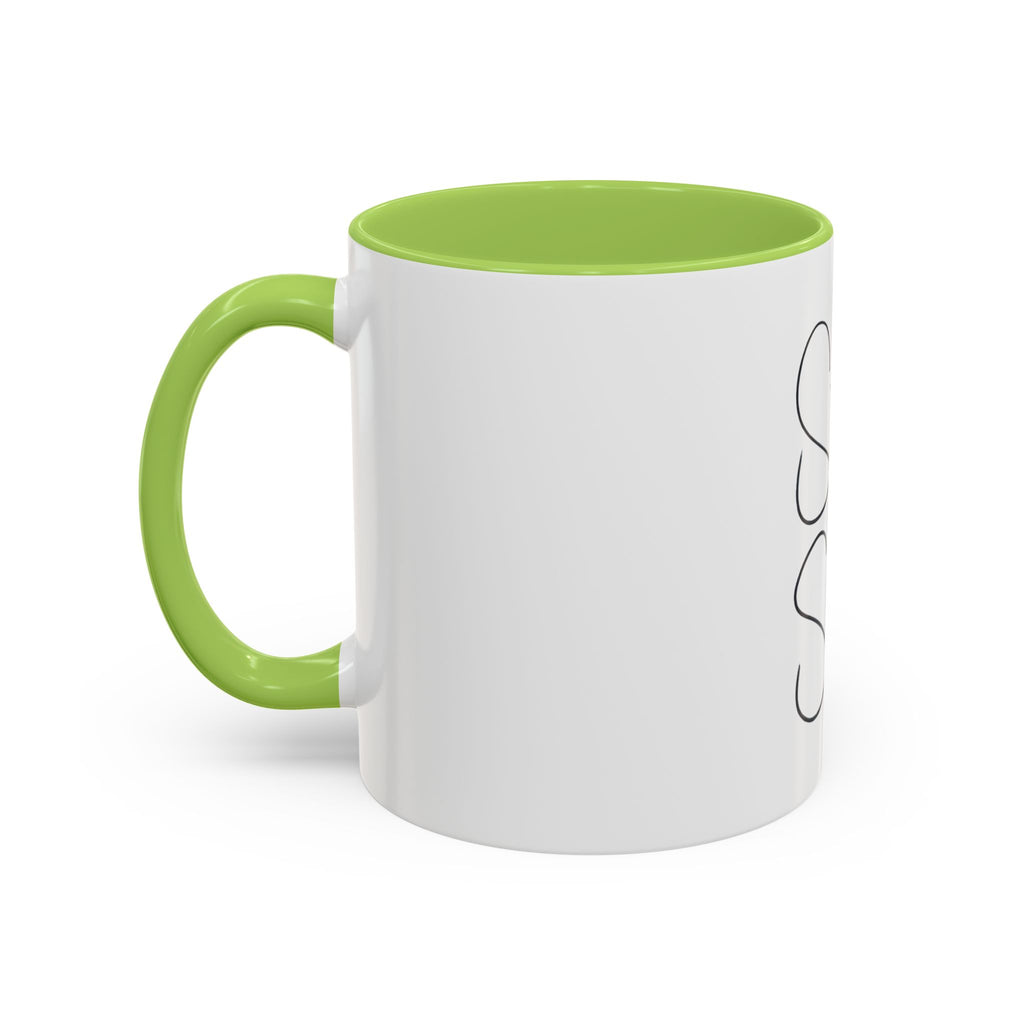 Simple Sugar Accent Coffee Mug — Minimal Script Ceramic 11/15oz