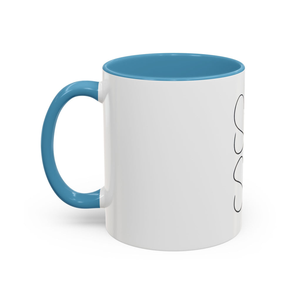 Simple Sugar Accent Coffee Mug — Minimal Script Ceramic 11/15oz
