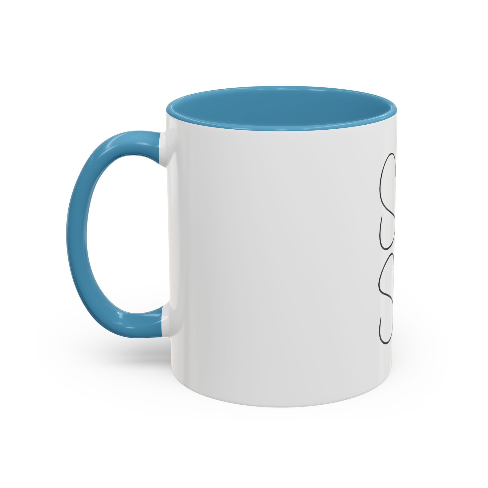Simple Sugar Accent Coffee Mug — Minimal Script Ceramic 11/15oz
