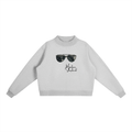Essential Fleece Mock-Neck Crew Sweatshirt