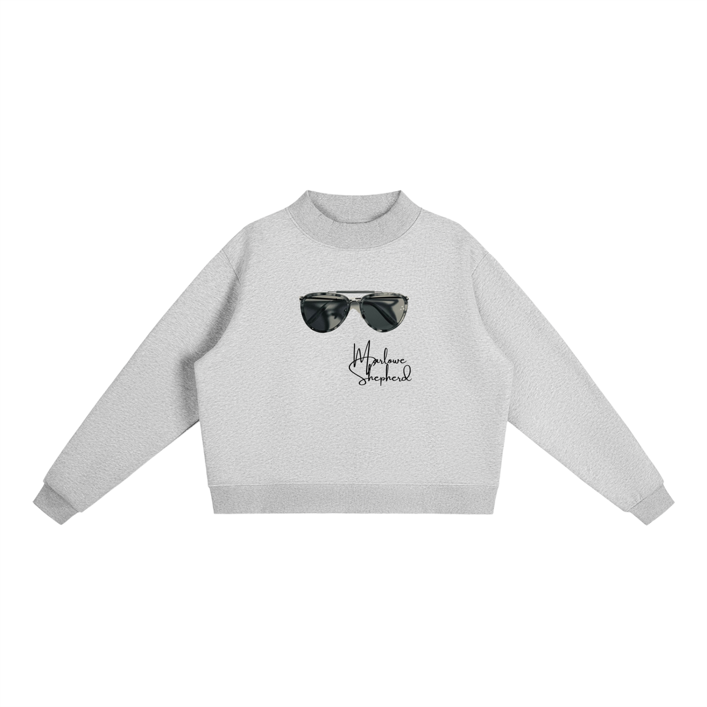 Essential Fleece Mock-Neck Crew Sweatshirt