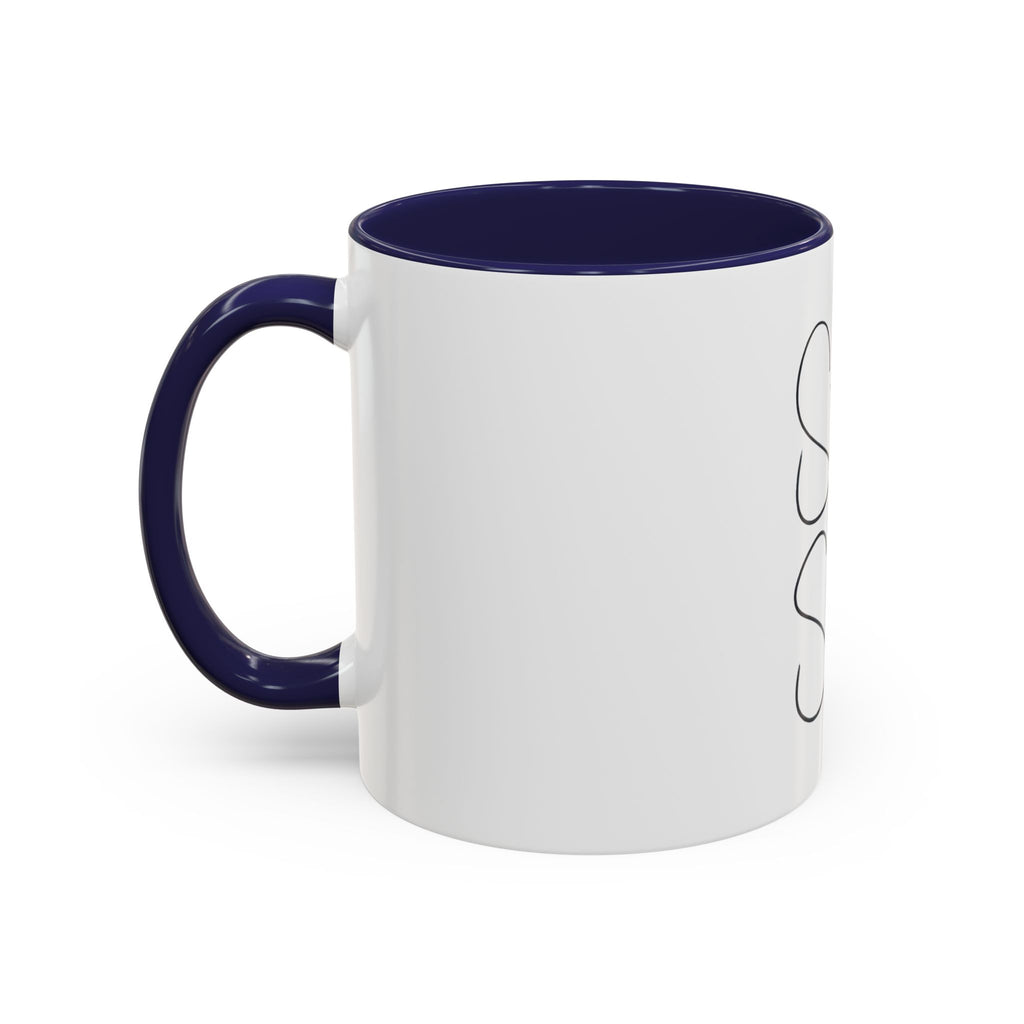Simple Sugar Accent Coffee Mug — Minimal Script Ceramic 11/15oz