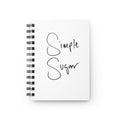 Simple Sugar Spiral Notebook — Minimal Handwritten Script Journal
