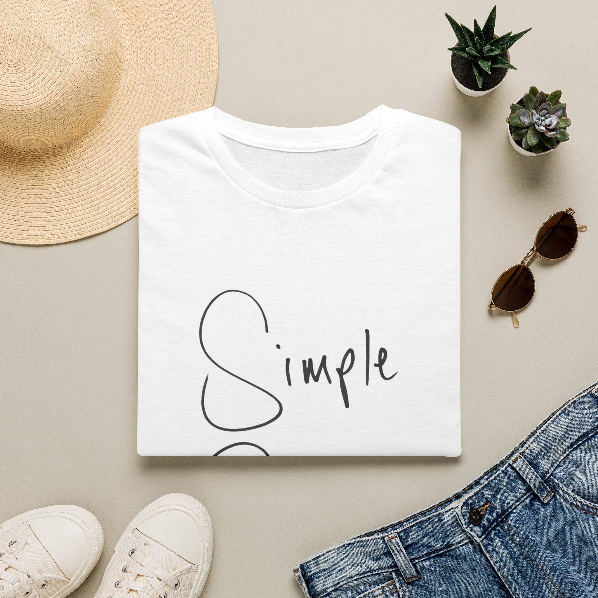 Simple Sugar T‑Shirt — Minimal Script Graphic Tee