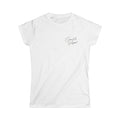 Women's Tee — 'Simple Sugar' Minimal Script Chest Graphic