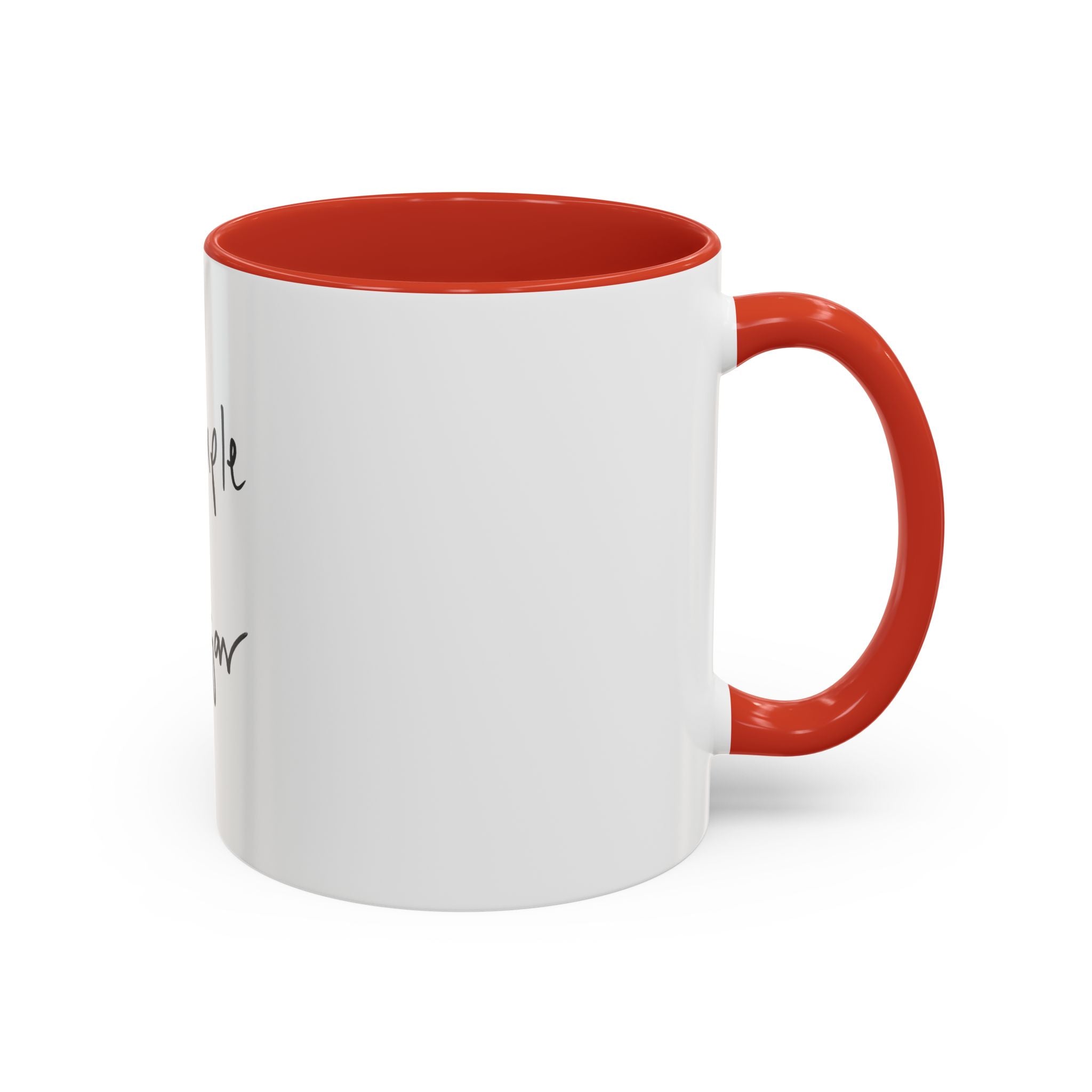 Simple Sugar Accent Coffee Mug — Minimal Script Ceramic 11/15oz