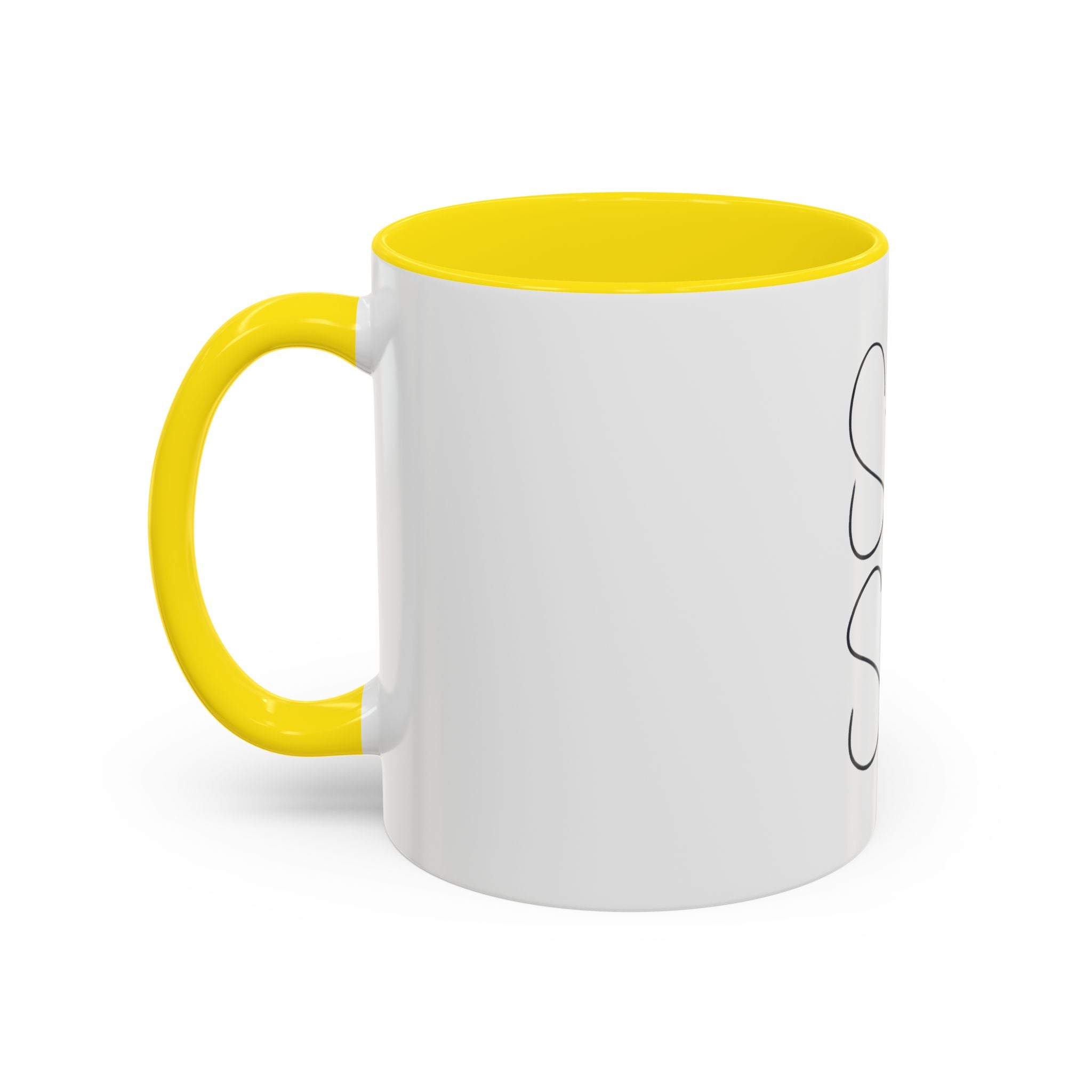 Simple Sugar Accent Coffee Mug — Minimal Script Ceramic 11/15oz